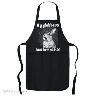Funny Rabbit My Flabbers Have Been Gasted Retro Graphic Cute Apron