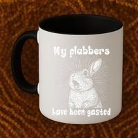 Funny Rabbit My Flabbers Have Been Gasted Retro Graphic Cute Coffee Mug thumb 2