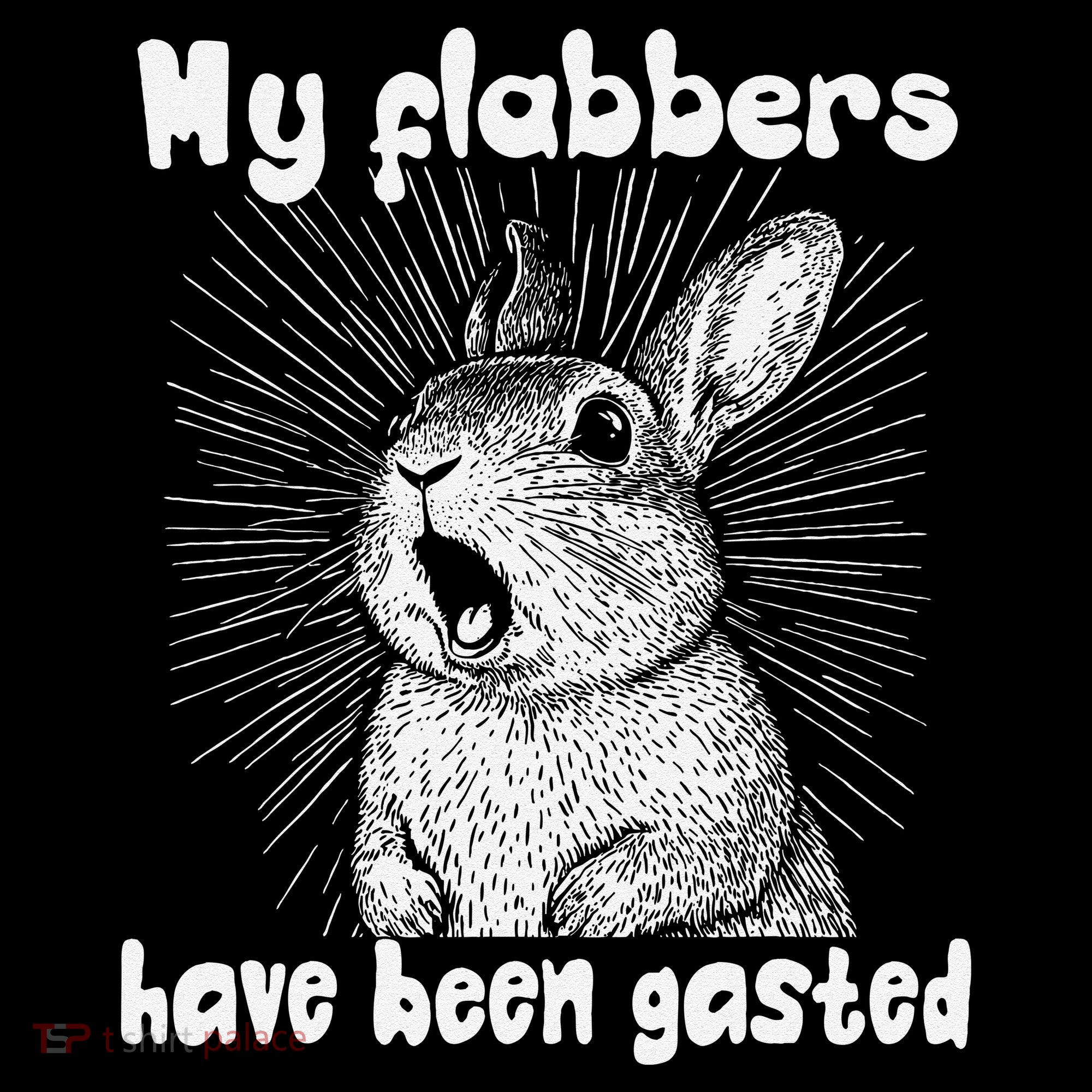 Funny Rabbit My Flabbers Have Been Gasted Retro Graphic Cute Coffee Mug