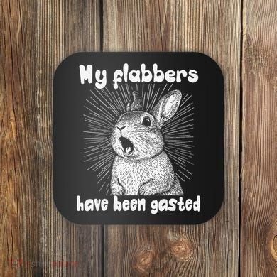 Funny Rabbit My Flabbers Have Been Gasted Retro Graphic Cute Coaster