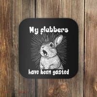 Funny Rabbit My Flabbers Have Been Gasted Retro Graphic Cute Coaster thumb 0