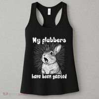 Funny Rabbit My Flabbers Have Been Gasted Retro Graphic Cute Women's Tank Top thumb 3