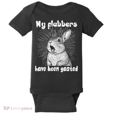 Funny Rabbit My Flabbers Have Been Gasted Retro Graphic Cute Baby Bodysuit