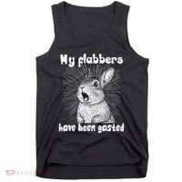 Funny Rabbit My Flabbers Have Been Gasted Retro Graphic Cute Tank Top thumb 0