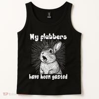 Funny Rabbit My Flabbers Have Been Gasted Retro Graphic Cute Tank Top thumb 2