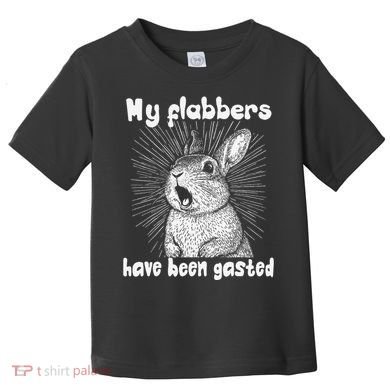 Funny Rabbit My Flabbers Have Been Gasted Retro Graphic Cute Toddler T-Shirt