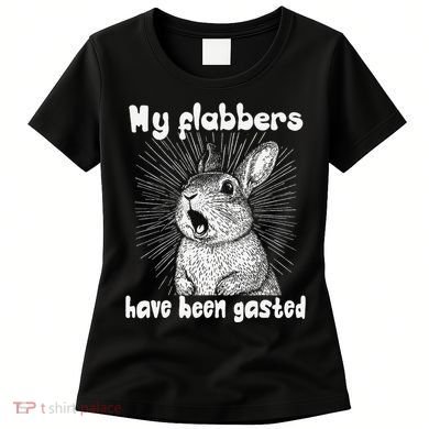 Funny Rabbit My Flabbers Have Been Gasted Retro Graphic Cute Women's T-Shirt