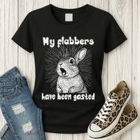 Funny Rabbit My Flabbers Have Been Gasted Retro Graphic Cute Women's T-Shirt thumb 3
