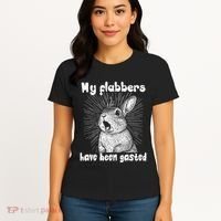 Funny Rabbit My Flabbers Have Been Gasted Retro Graphic Cute Women's T-Shirt thumb 4