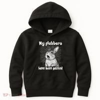 Funny Rabbit My Flabbers Have Been Gasted Retro Graphic Cute Kids Hoodie thumb 0