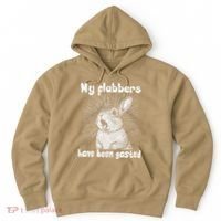 Funny Rabbit My Flabbers Have Been Gasted Retro Graphic Cute Hoodie thumb 0
