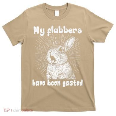 Funny Rabbit My Flabbers Have Been Gasted Retro Graphic Cute T-Shirt