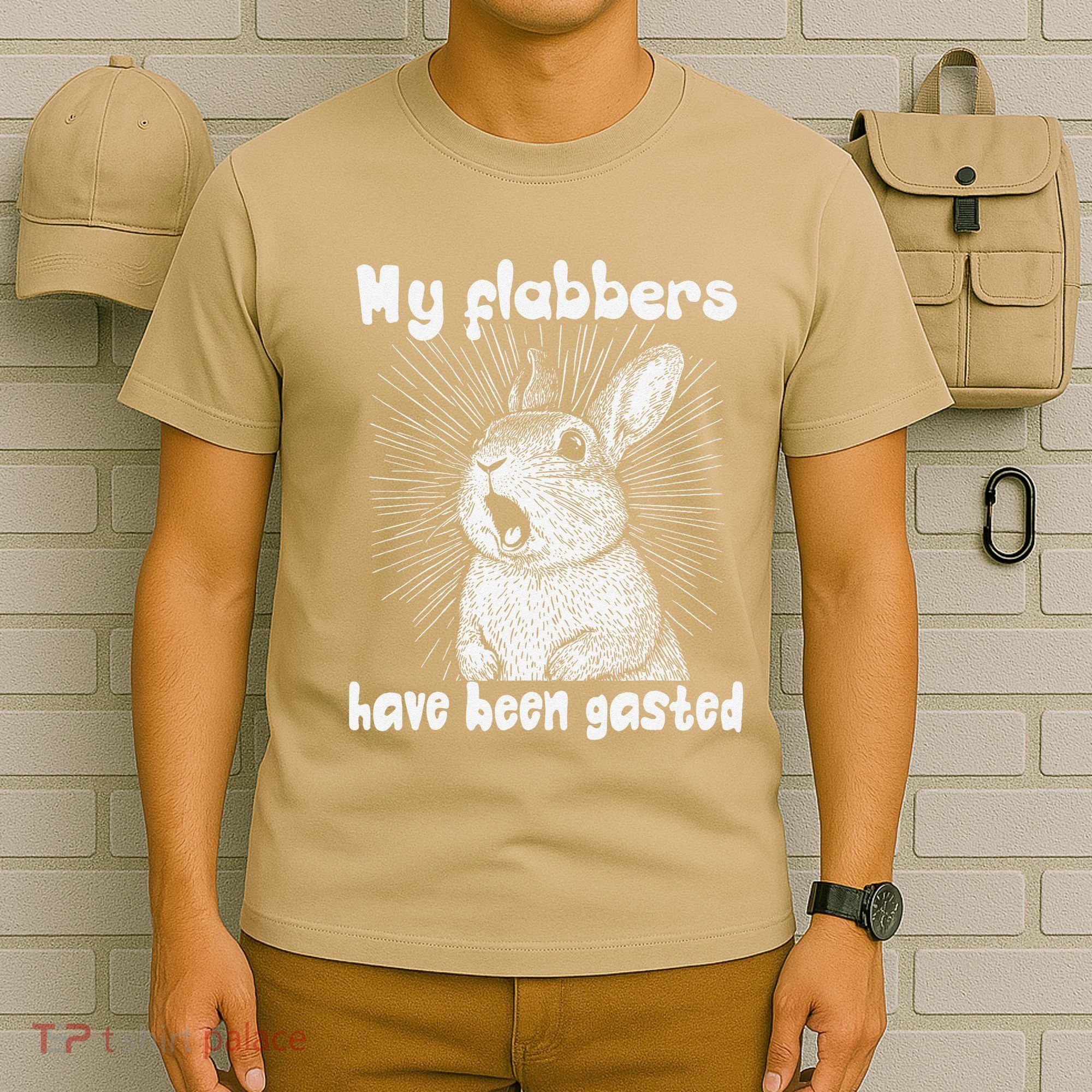 Funny Rabbit My Flabbers Have Been Gasted Retro Graphic Cute T-Shirt