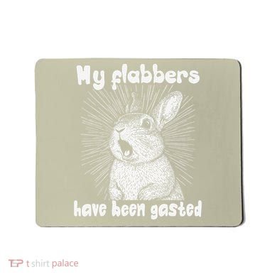 Funny Rabbit My Flabbers Have Been Gasted Retro Graphic Cute Mousepad
