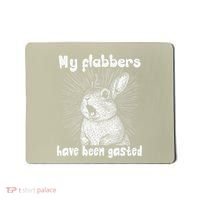 Funny Rabbit My Flabbers Have Been Gasted Retro Graphic Cute Mousepad thumb 0