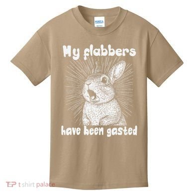 Funny Rabbit My Flabbers Have Been Gasted Retro Graphic Cute Kids T-Shirt