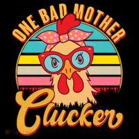 Funny Retro Mothers Day One Bad Mother Clucker Chicken Coffee Mug thumb 5