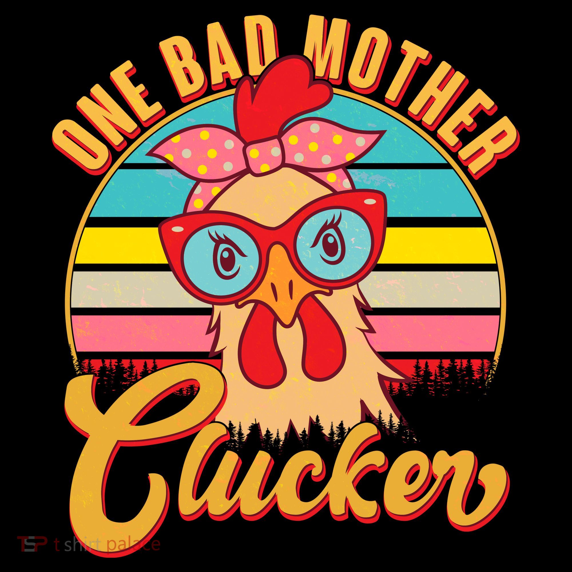 Funny Retro Mothers Day One Bad Mother Clucker Chicken Coffee Mug