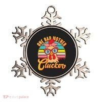 Funny Retro Mothers Day One Bad Mother Clucker Chicken Ornament thumb 0