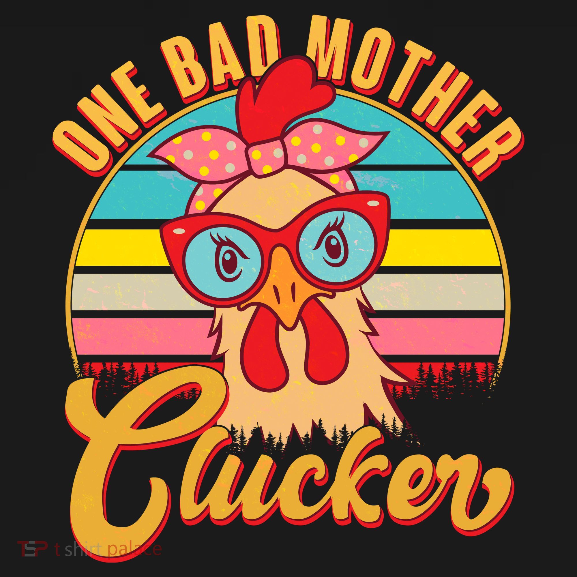 Funny Retro Mothers Day One Bad Mother Clucker Chicken Visor