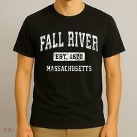 Fall River Massachusetts Ma Vintage Established Sports T-Shirt thumb 3