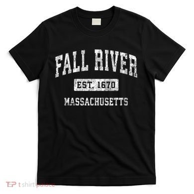 Fall River Massachusetts Ma Vintage Established Sports T-Shirt