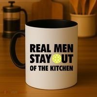 Funny Real Men Stay Out Of The Kitchen Pickleball Coffee Mug thumb 4