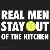 Funny Real Men Stay Out Of The Kitchen Pickleball Beanie thumb 2