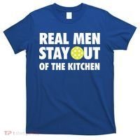 Funny Real Men Stay Out Of The Kitchen Pickleball T-Shirt thumb 0
