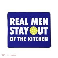 Funny Real Men Stay Out Of The Kitchen Pickleball Mousepad thumb 0