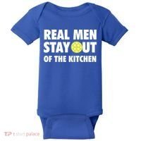 Funny Real Men Stay Out Of The Kitchen Pickleball Baby Bodysuit thumb 0