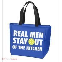 Funny Real Men Stay Out Of The Kitchen Pickleball Tote Bag thumb 3