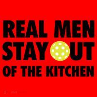 Funny Real Men Stay Out Of The Kitchen Pickleball Santa Hat thumb 1