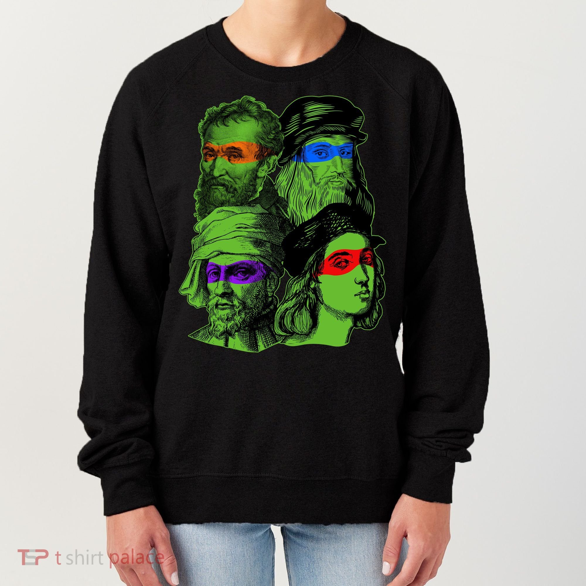 Funny Renaissance Ninja Painters Women's Sweatshirt