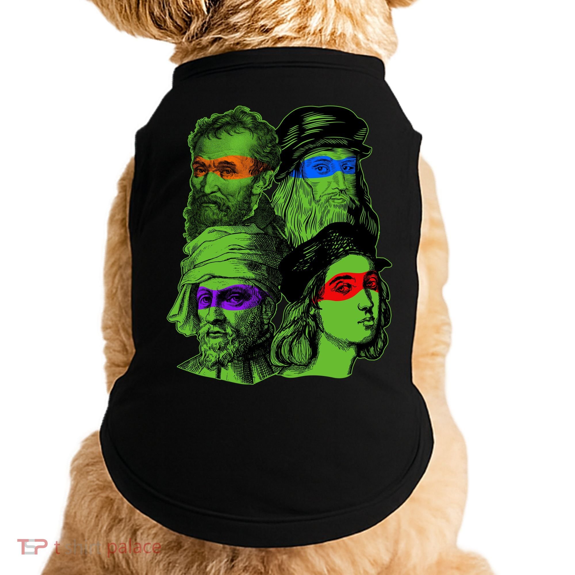 Funny Renaissance Ninja Painters Doggie Tank