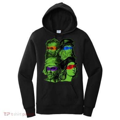 Funny Renaissance Ninja Painters Women's Hoodie