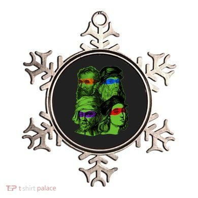 Funny Renaissance Ninja Painters Ornament