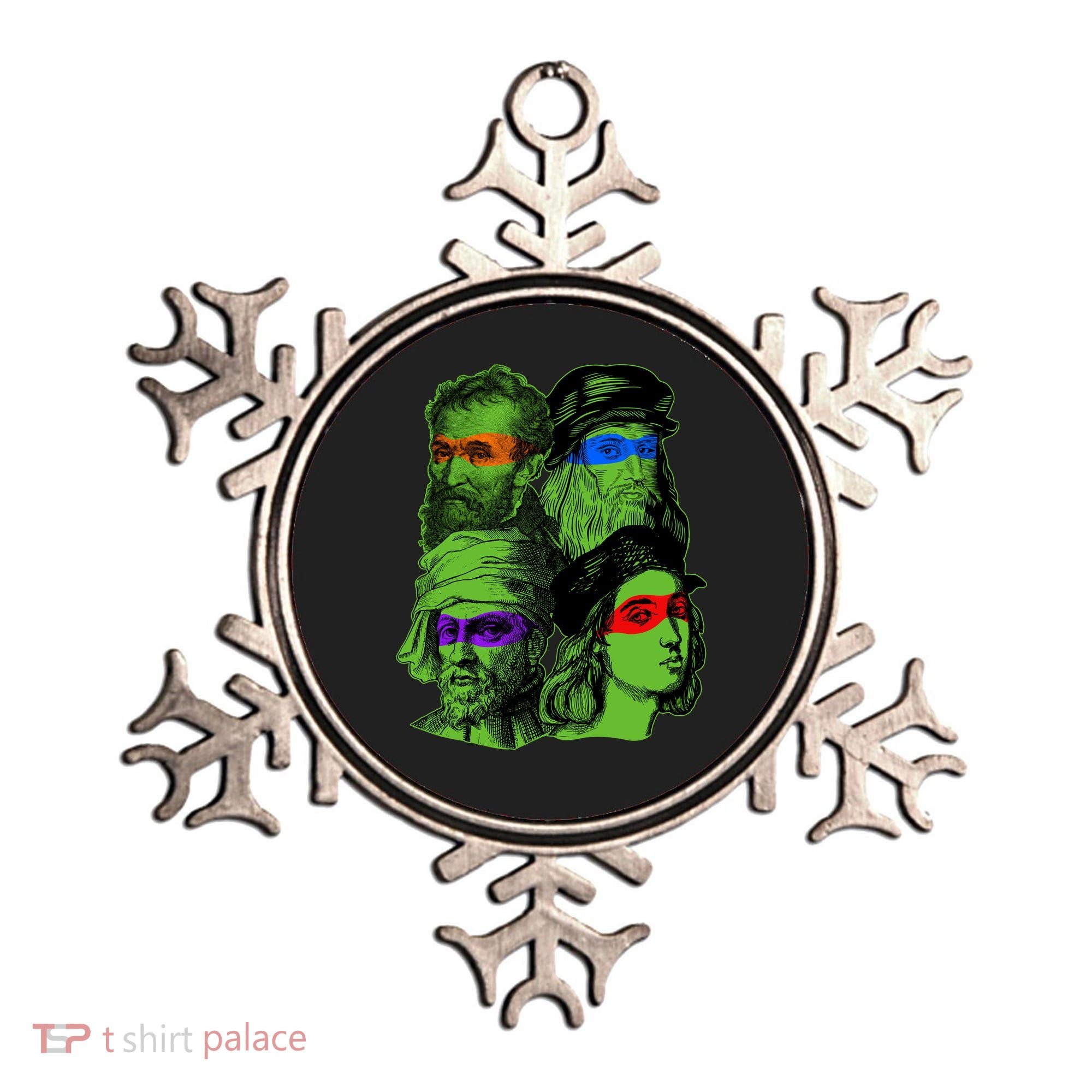 Funny Renaissance Ninja Painters Ornament