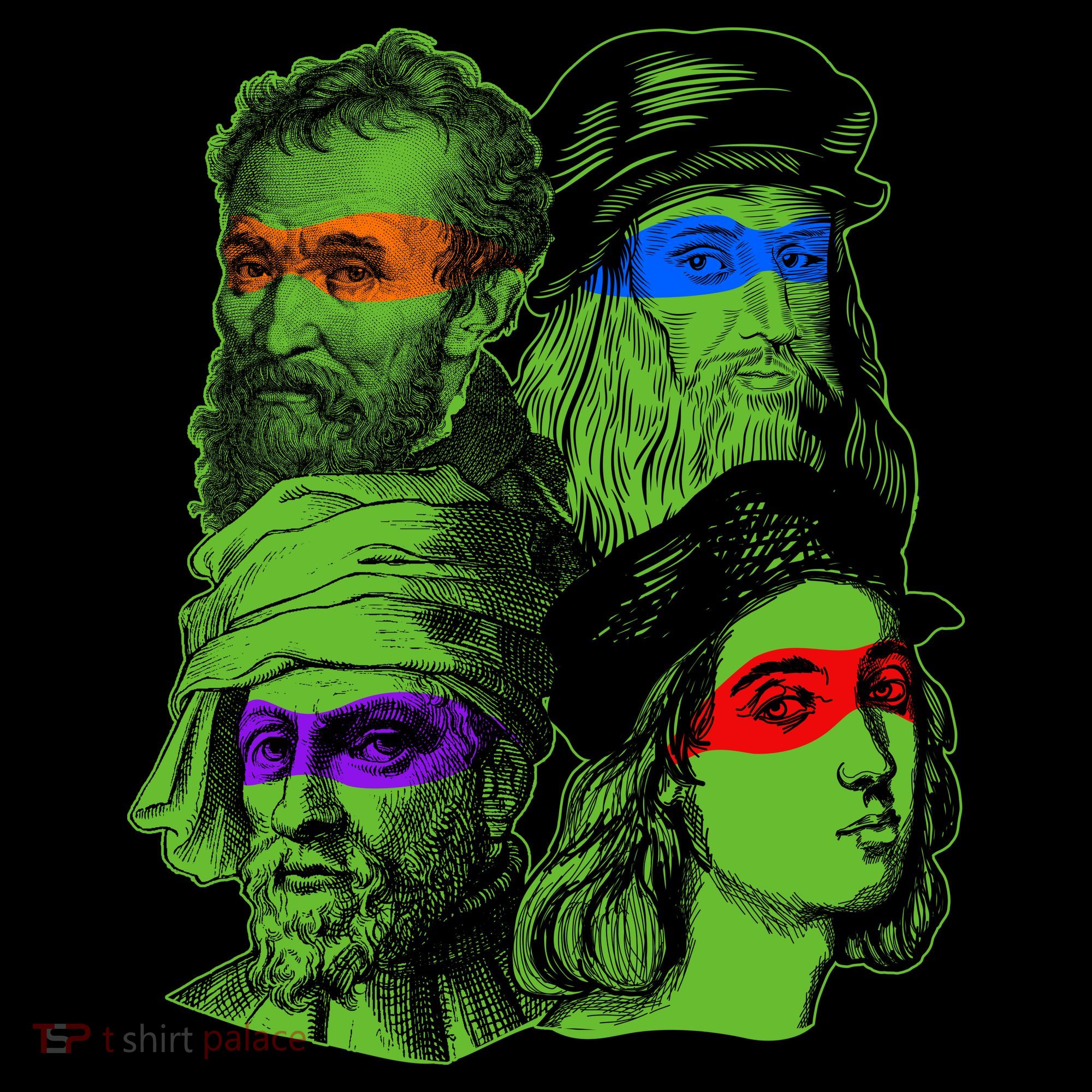 Funny Renaissance Ninja Painters Women's Tank Top