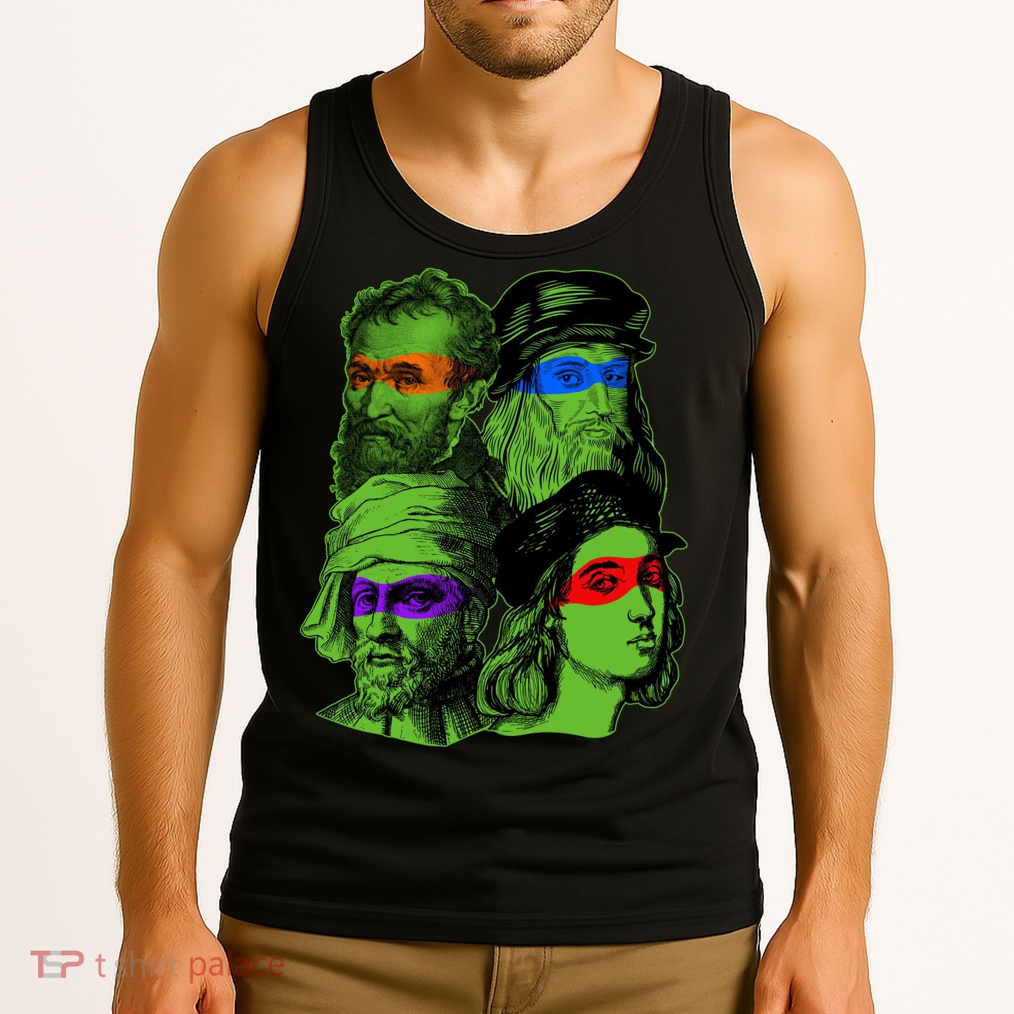 Funny Renaissance Ninja Painters Tank Top