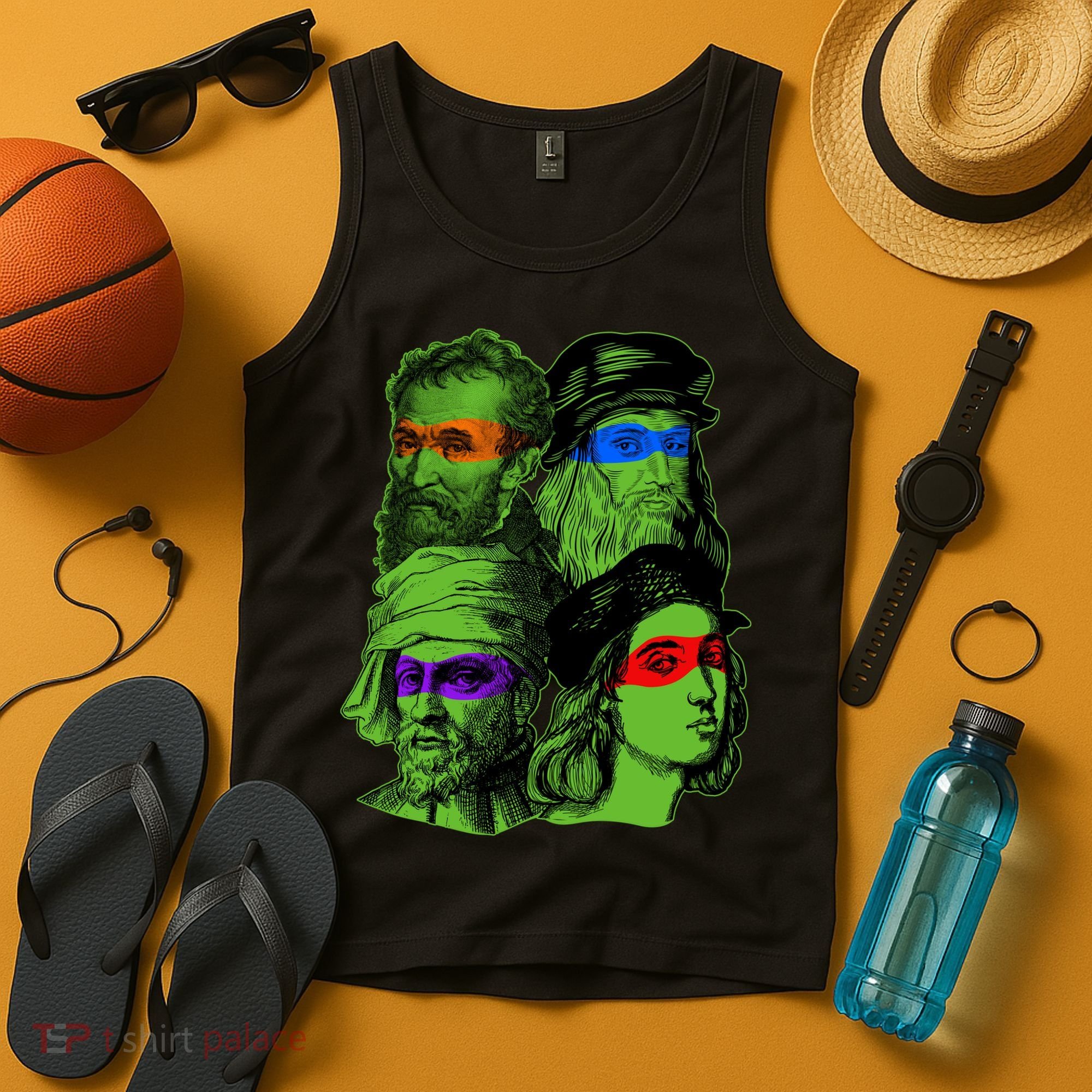 Funny Renaissance Ninja Painters Tank Top