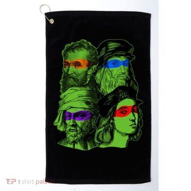 Funny Renaissance Ninja Painters Golf Towel