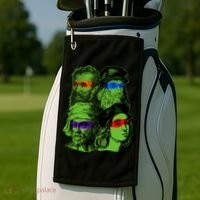 Funny Renaissance Ninja Painters Golf Towel thumb 2