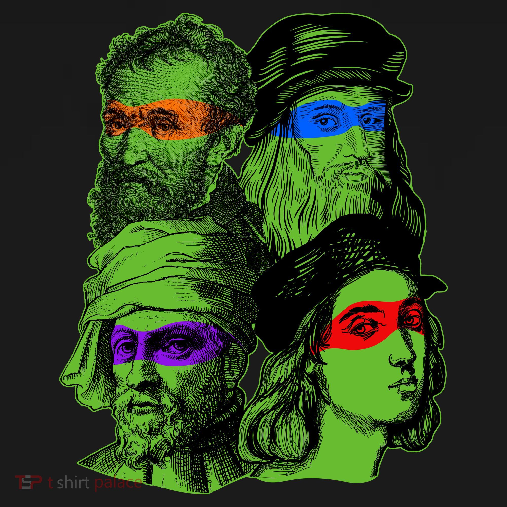 Funny Renaissance Ninja Painters Toddler T-Shirt
