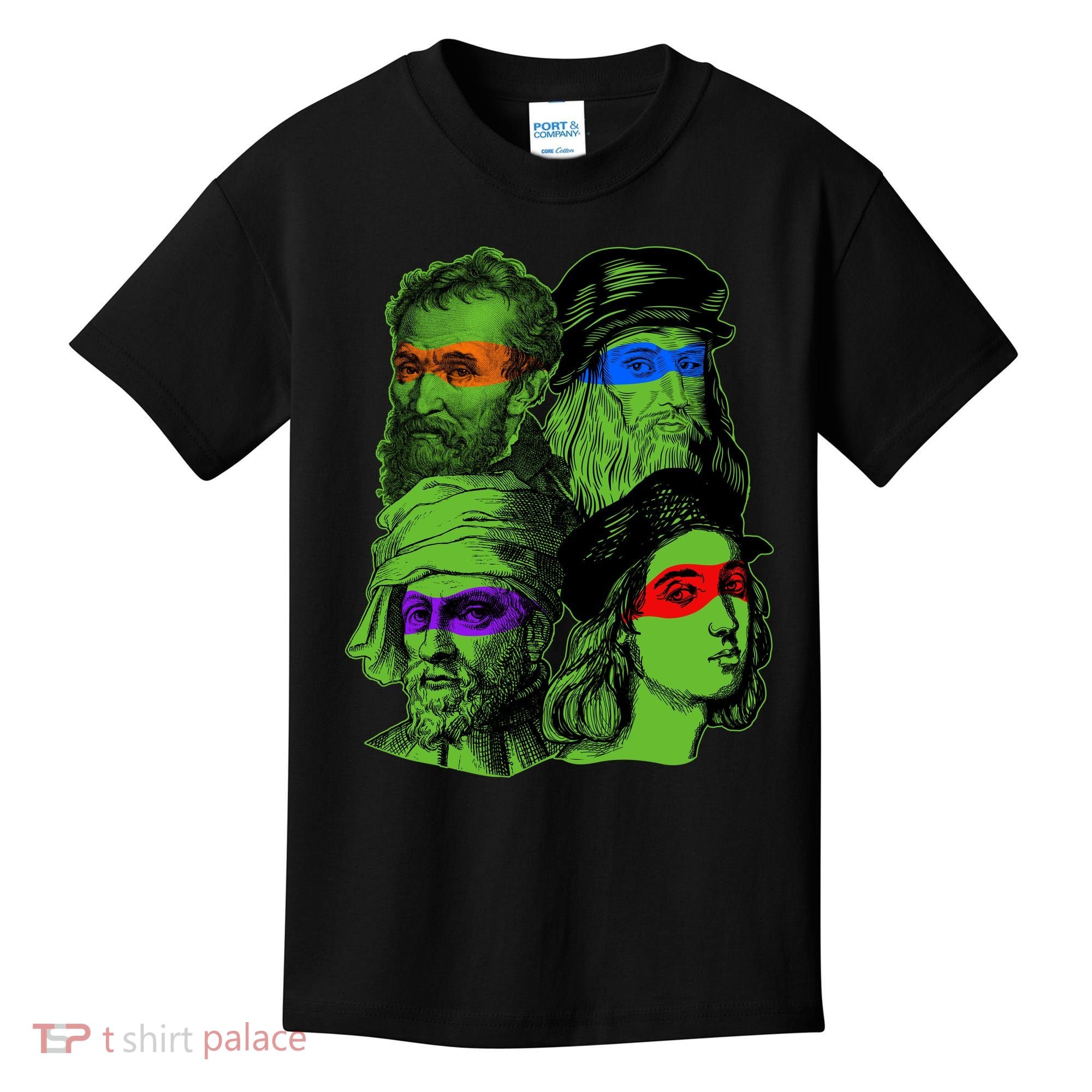 Funny Renaissance Ninja Painters Kids T-Shirt