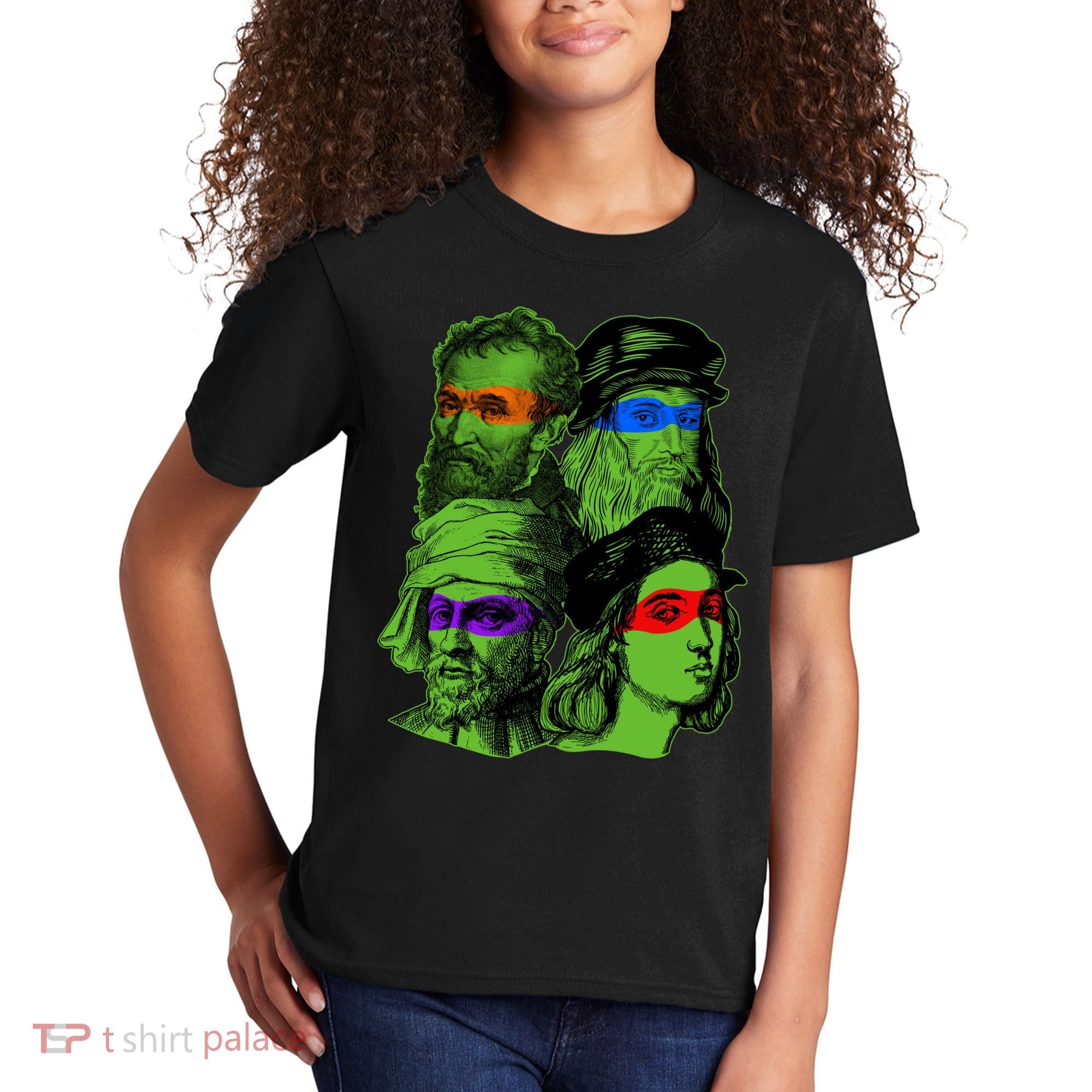 Funny Renaissance Ninja Painters Kids T-Shirt