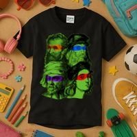 Funny Renaissance Ninja Painters Kids T-Shirt thumb 3
