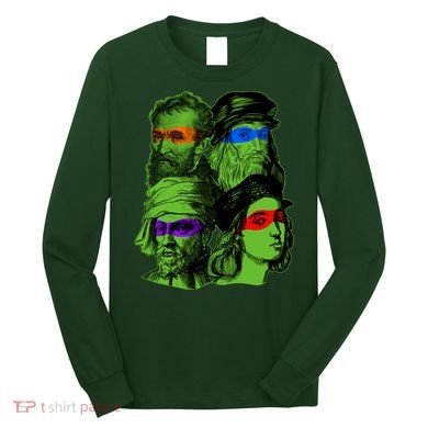Funny Renaissance Ninja Painters Long Sleeve Shirt