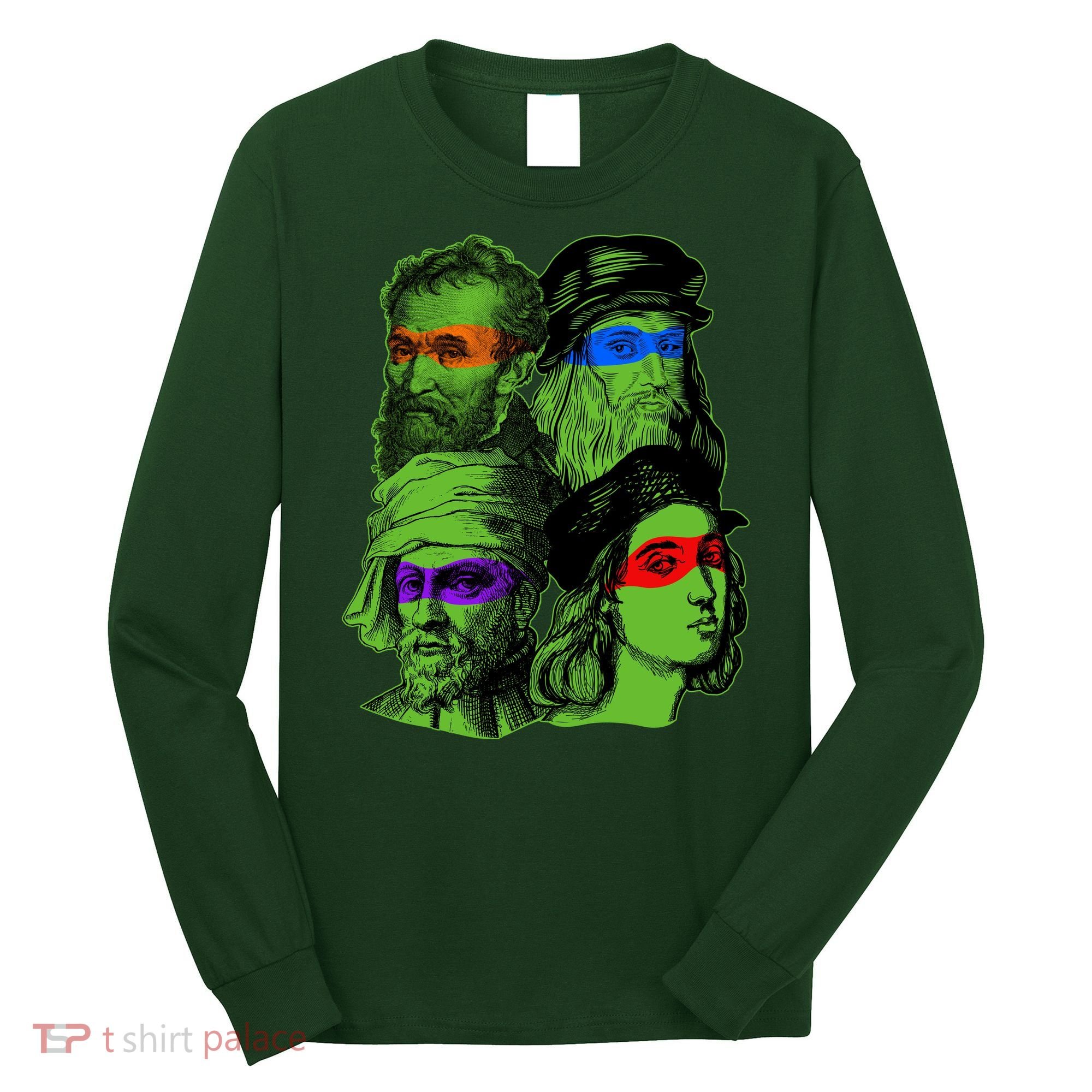 Funny Renaissance Ninja Painters Long Sleeve Shirt