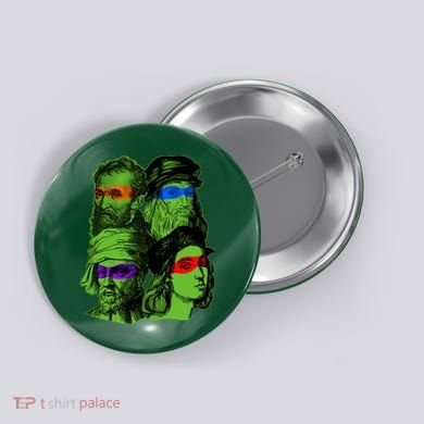 Funny Renaissance Ninja Painters Button